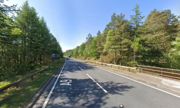 The A9 between Calvine and Dalnamein.