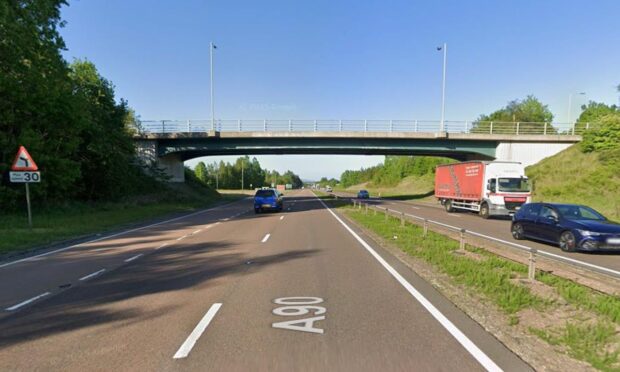 The A90 between Dundee and Perth where a 30mph limit will be imposed during roadworks