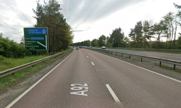 The A92 near Crossgates in Fife.
