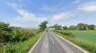 Two vehicles were involved in a crash on the A923 near Coupar Angus. Image: Google Maps