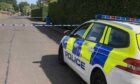 Abercromby Street in Broughty Ferry taped off by police.