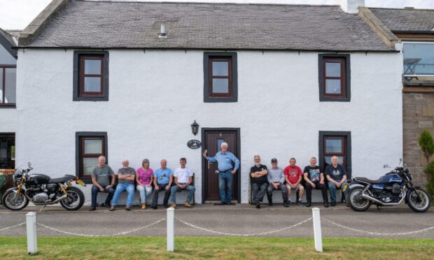 Jeff Ross, Duncan Hunter, Moira Macphail, Neil Johnson, Mike Lawson, George Stewart, Arthur Merchant, Eric Buick, Peter White, Murray Marshall and Donald McLean at Westhaven.