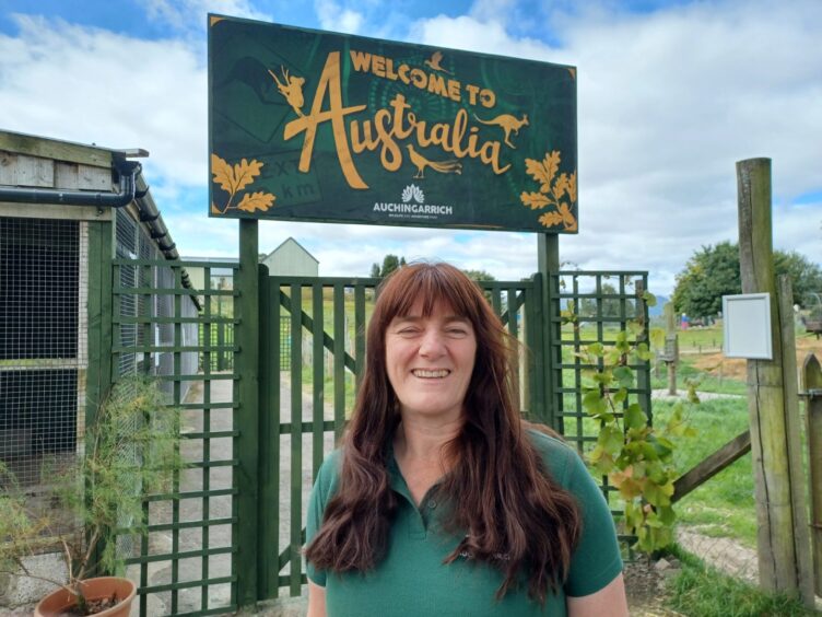 Alexa Reid outside the new Australia zone at Auchingarrich Wildlife Park.