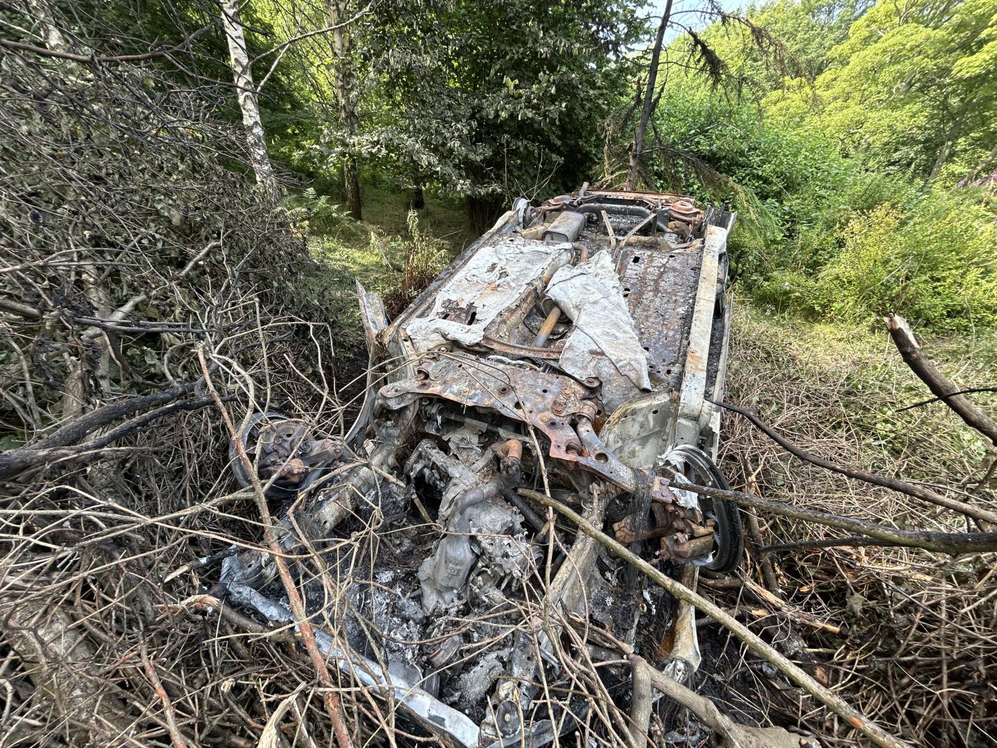 The wreckage from the the B941 crash.