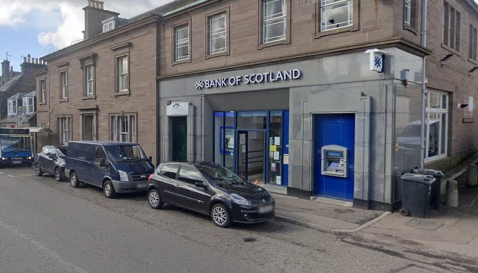 Former Bank of Scotland branch in Brechin town centre.