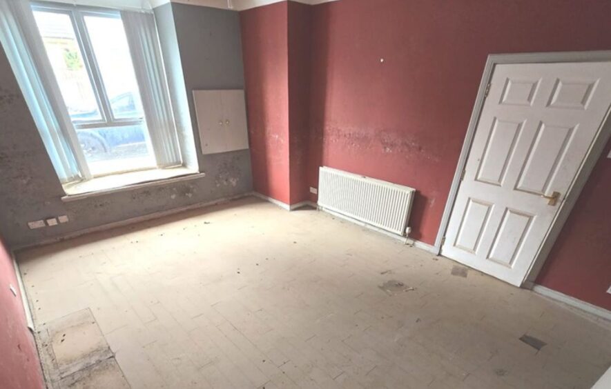Brechin flat damaged by Storm Babet up for sale.