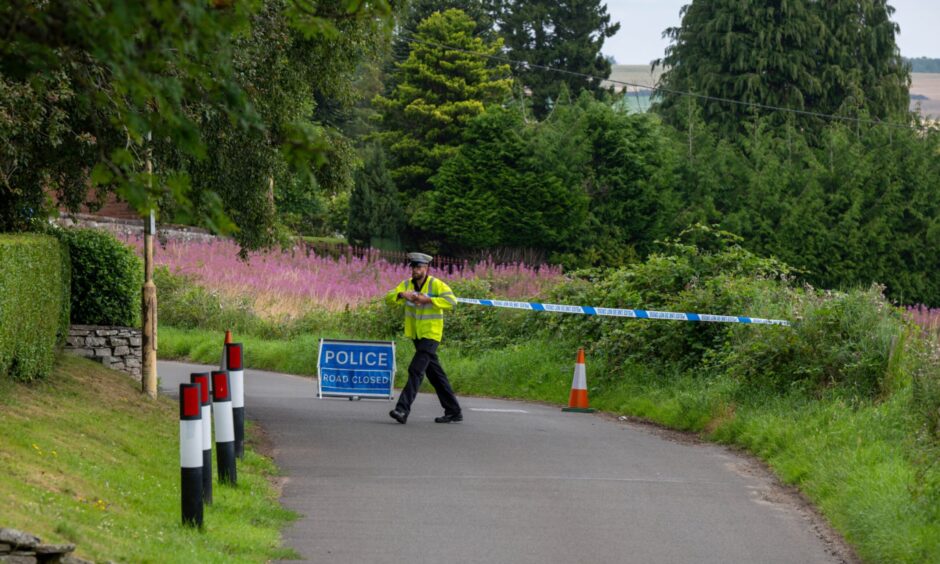 Police have closed Burnhead Road in Blairgowrie