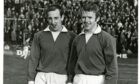 Henry Hall and Kenny Aird before a St Johnstone game in 1969.