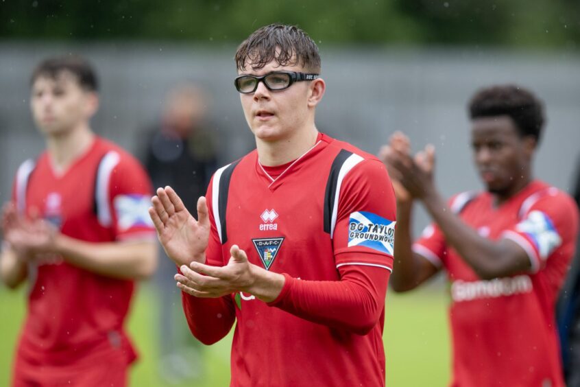 Andrew Tod claps the Dunfermline Athletic fans.