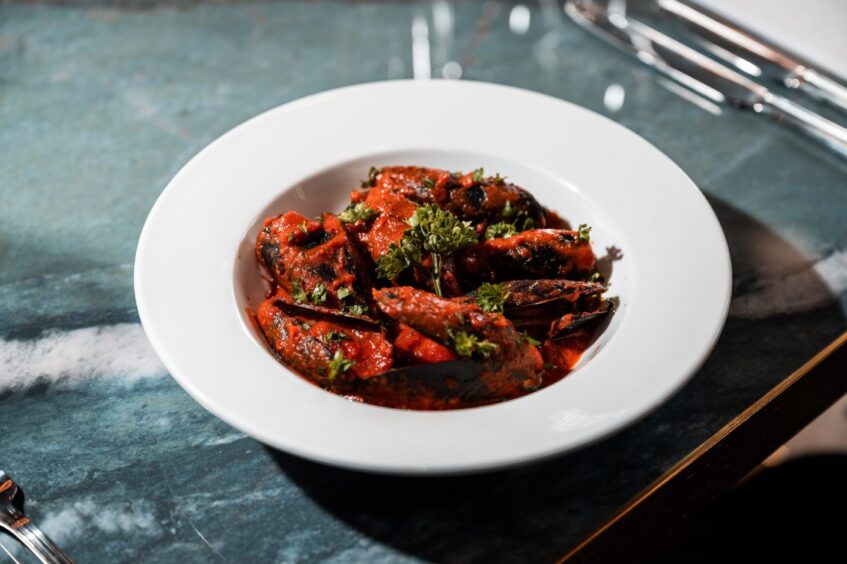 A dish of steamed mussels served at 1876 in Broughty Ferry.