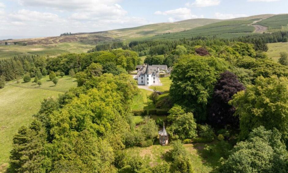 An aerial view of Cauldhame. 