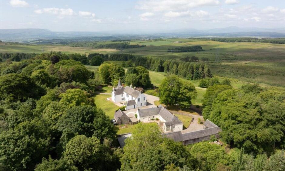 An aerial view of Cauldhame. 