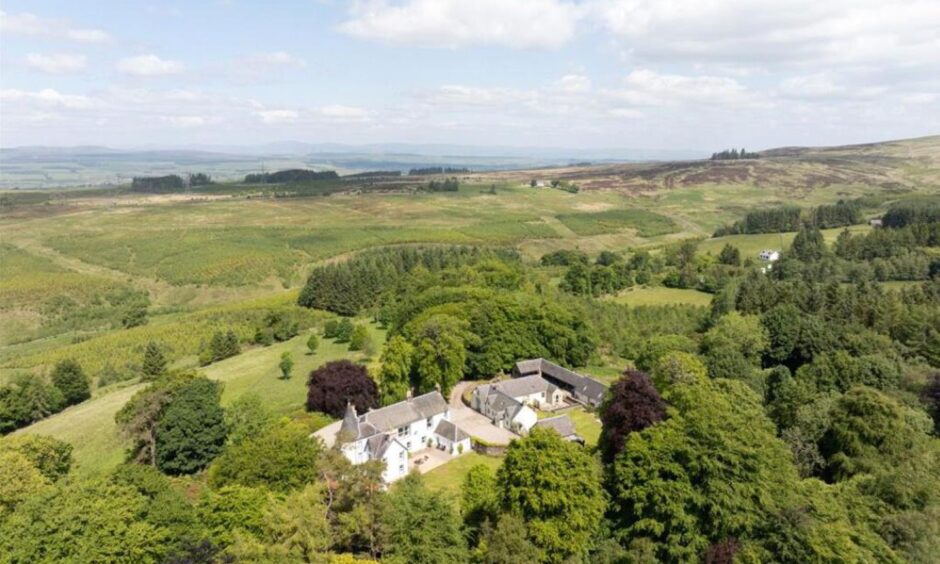 An aerial view of Cauldhame.