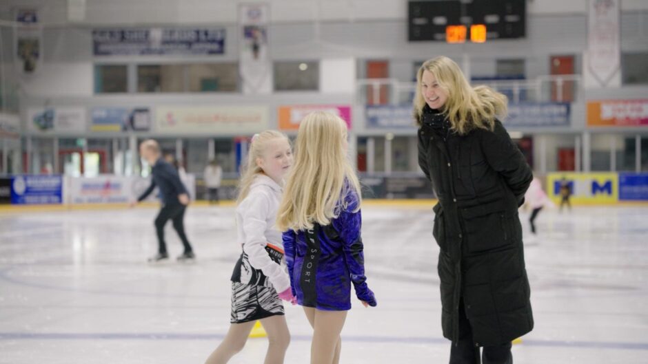 Skaters enjoying activities in Dundee Ice Arena