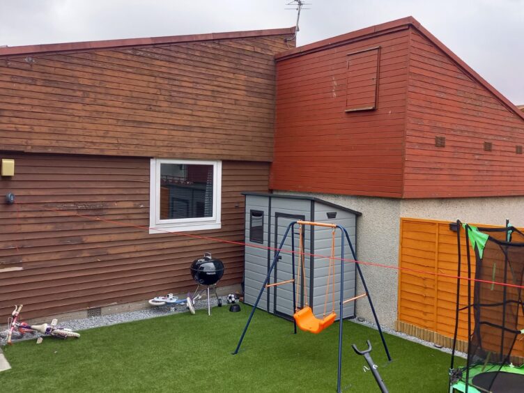 Danielle Cowie's back garden. 