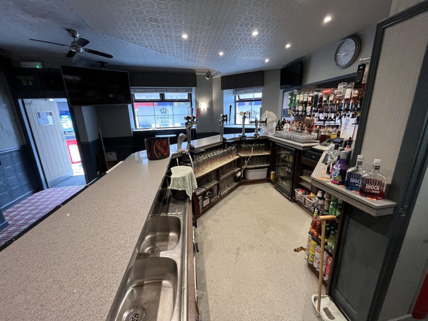 The bar at the Crown Inn in Leven.