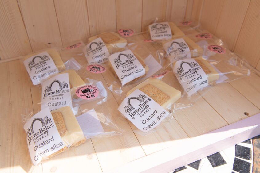 Some of the bakes sold in Debbie's cake shed