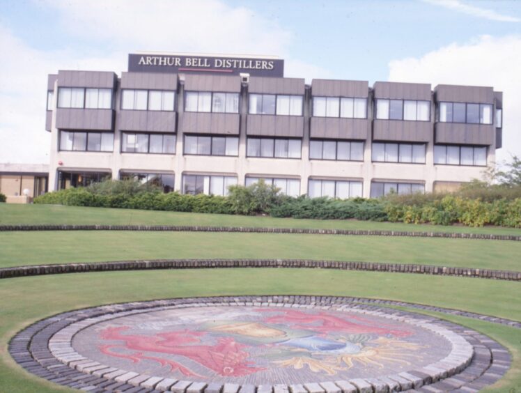The building and grounds of Arthur Bell Distillers.