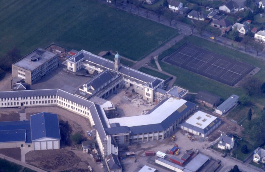 An aerial view of Perth Academy in 1988. 