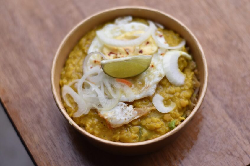 The lentil kottu from Truck Sri.