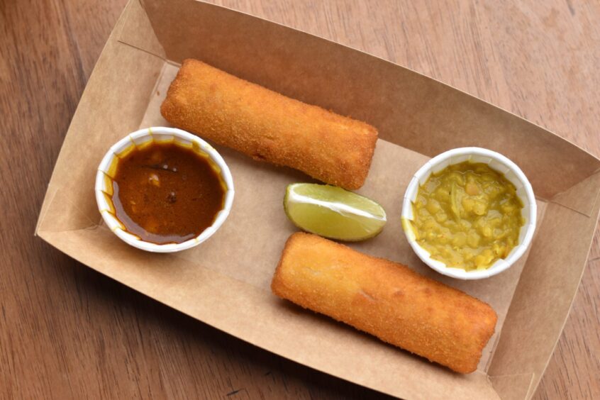 The chicken rolls from Truck Sri.