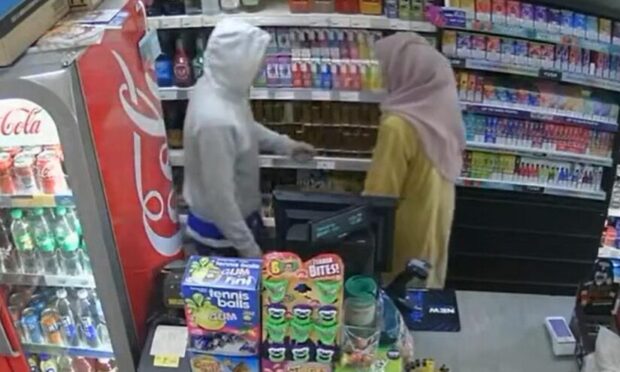 Kinglassie armed robbery CCTV