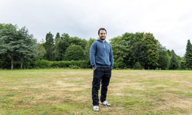 Josh Littlejohn at Dundee recovery village site in Mill o' Mains.