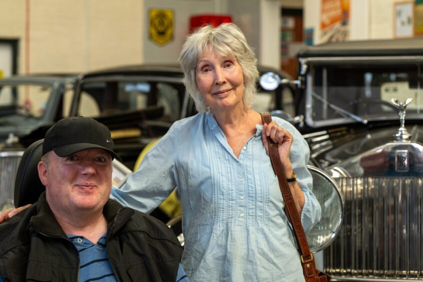 Ross McGarrie with his mother Sheena McGarrie at the Dundee Museum of Transport.