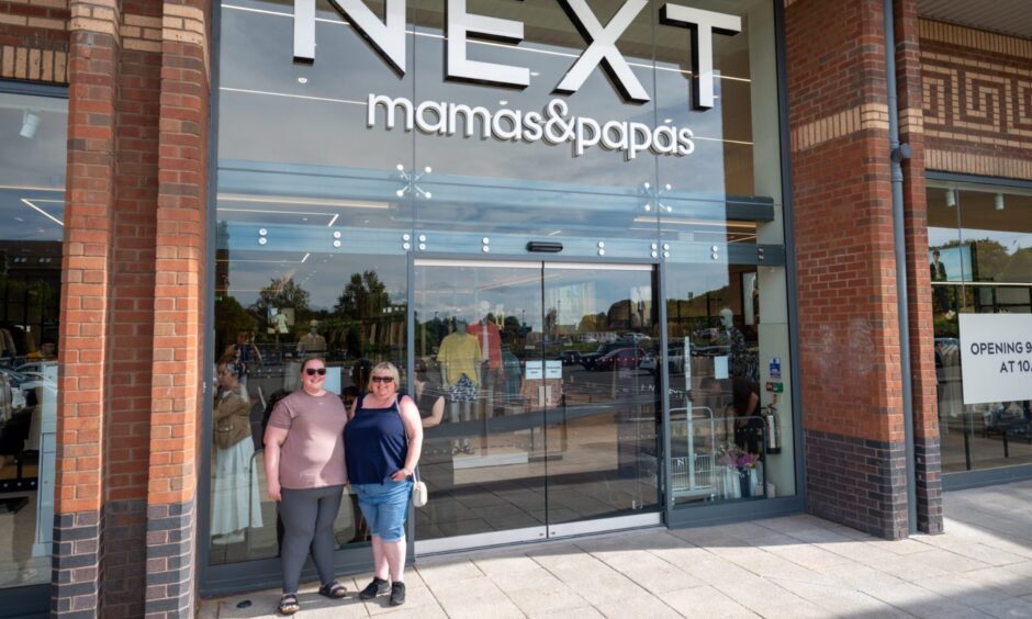 Abi Fairweather and her mum, Audrey Glen, were first in line for the store opening.