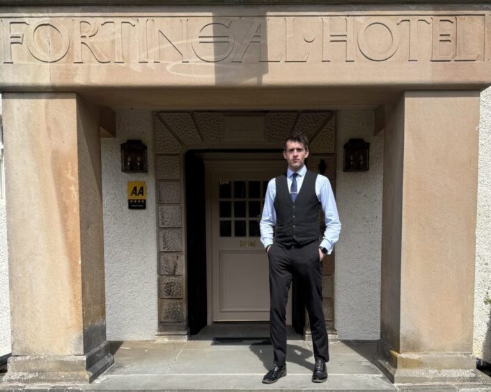 Michael Watson outside The Fortingall