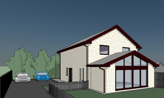 An architect's image of the Friockheim Health Centre house. Image: Building Design Services