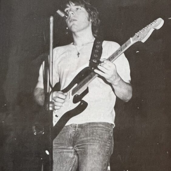 A young Gary Clark performing at St Saviour's High School in the 1970s. 