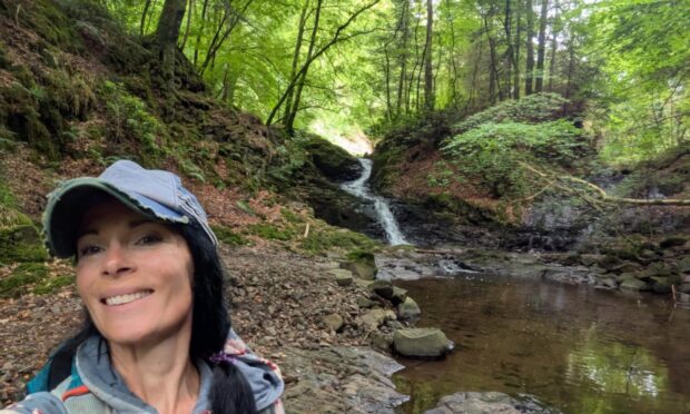 Gayle explores the hidden valley and waterfall near Glamis