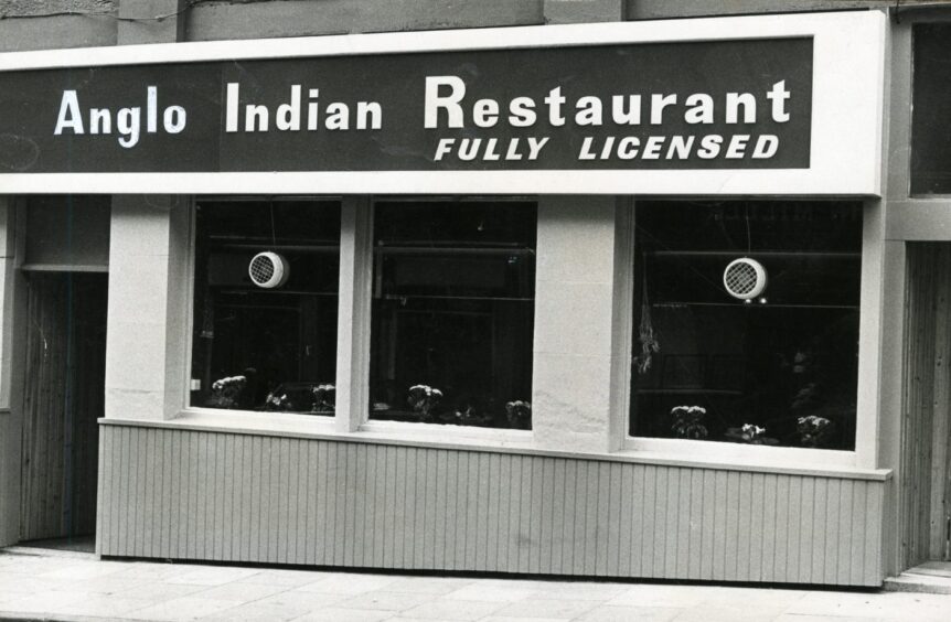 The exterior of the Anglo Indian Restaurant.