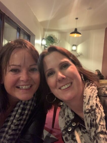 Helen with her best friend Donna.