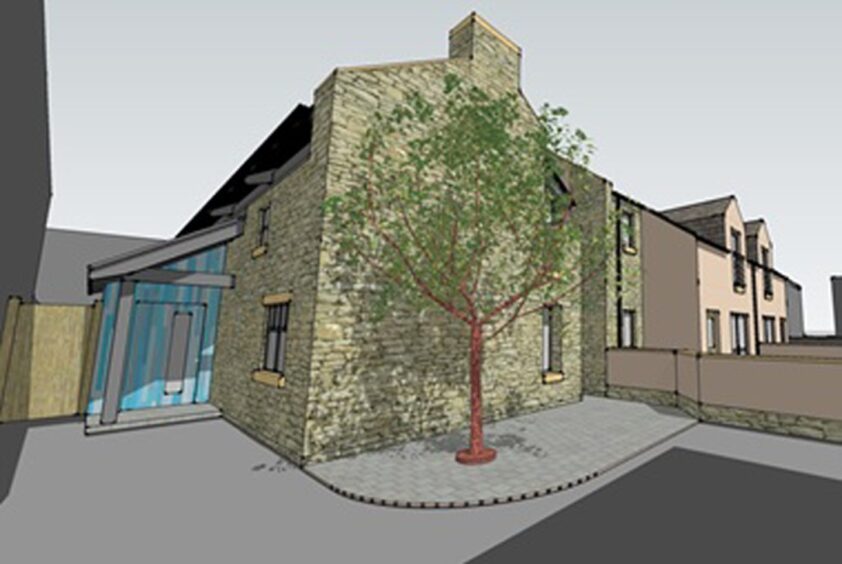 Permission for new homes on the Hooks Hotel site was granted by Angus Council in 2015.
