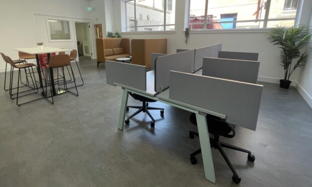 The new Dundee business centre has different areas for working or socialising. Image: Rob McLaren/DC Thomson