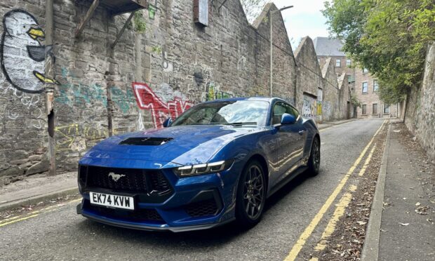 The Ford Mustang cruising around Dundee. Image: Jack McKeown.