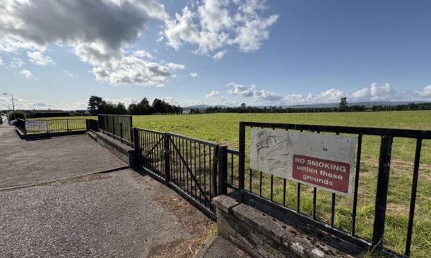 The land at the old Forfar Academy was previously sports pitches. Image: Graham Brown/DC Thomson