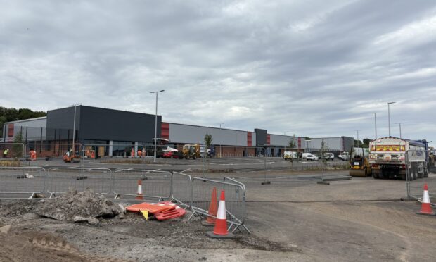 Arbroath's new £16m retail park is due for completion later this year. Image: Graham Brown/DC Thomson