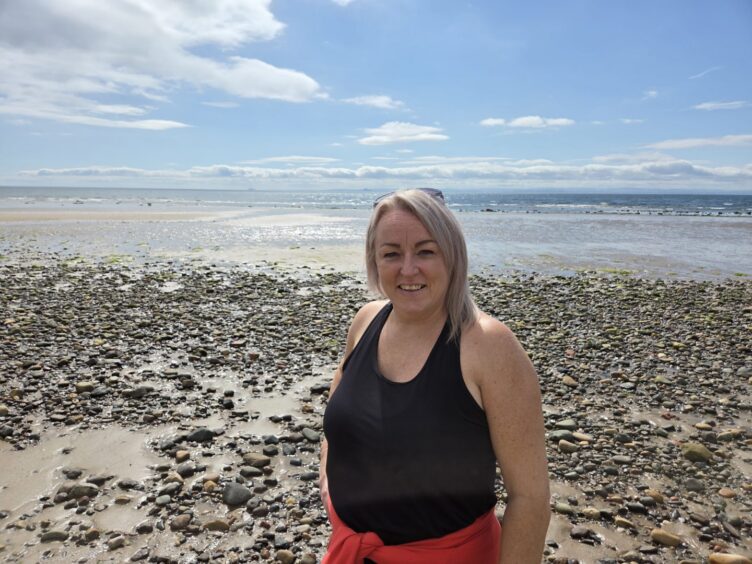 Leven mum Jo Duffy enjoys spending time at the beach.