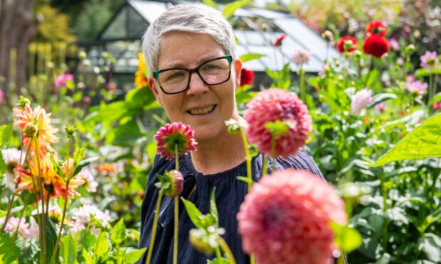 Aileen Scoular in her Broughty Ferry garden.