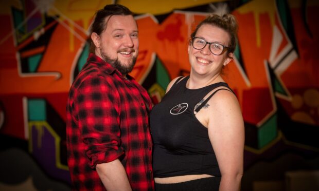 Blair Watson and Taylor Chalmers met through burlesque in Dundee in 2017. Image: Kim Cessford / DC Thomson