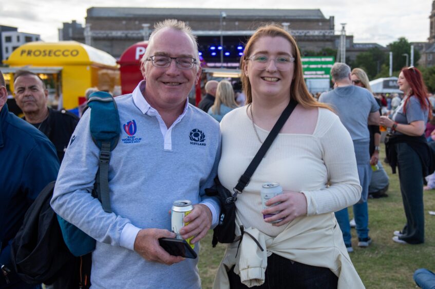 Two fans in attendance to see Tom Jones.