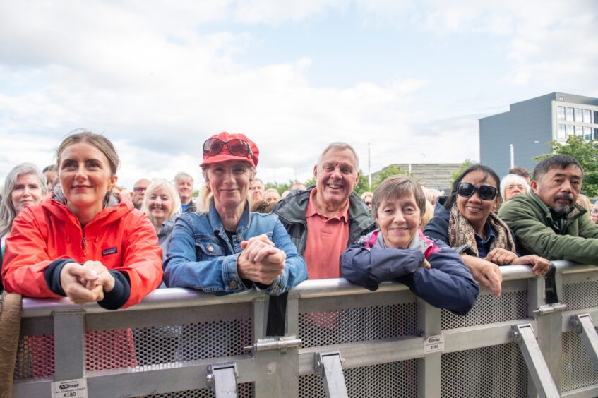 Revellers get ready to see Tom Jones at the Dundee Discovery Festival.