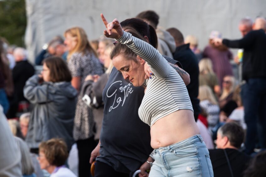 A fan dances to the music in Dundee. Image: Kim Cessford/DC Thomson.