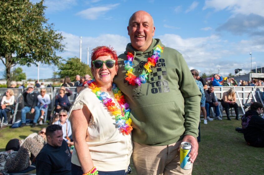 A happy couple in the party spirit in Dundee for the Discovery Festival.