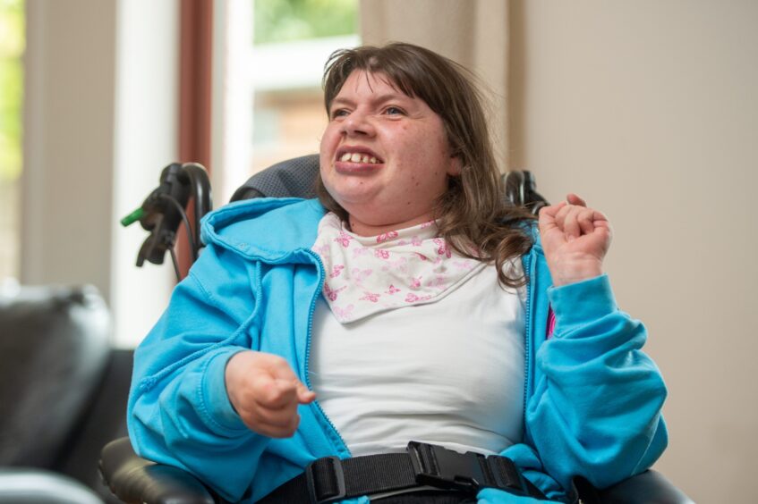 Elaine was born with a rare neurological condition called microcephaly. 