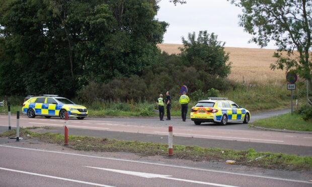 A major search operation took place on the A92 near Newport. Image:  Image: Kim Cessford / DC Thomson