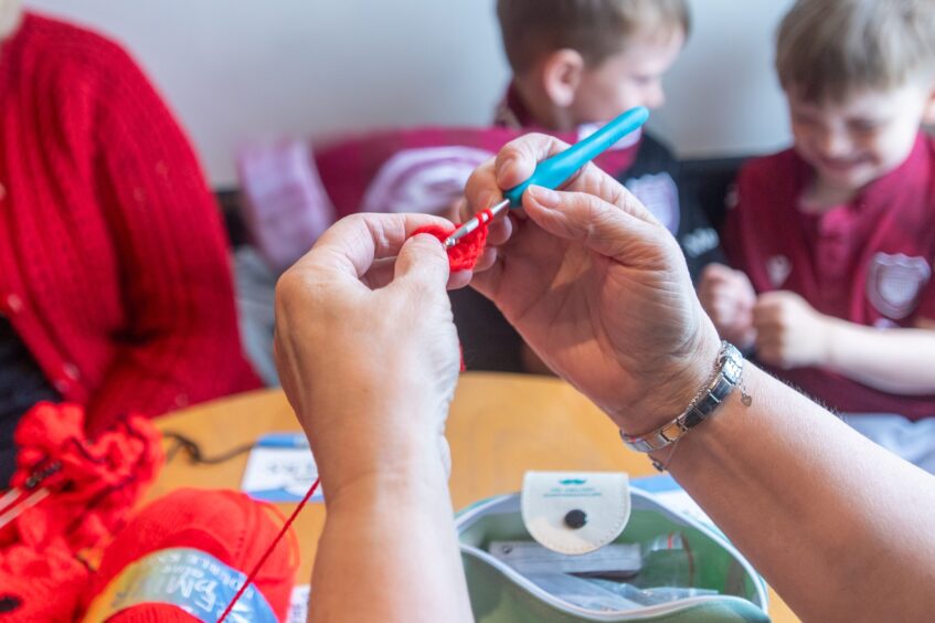 Arbroath Woolly Workers knitting group.